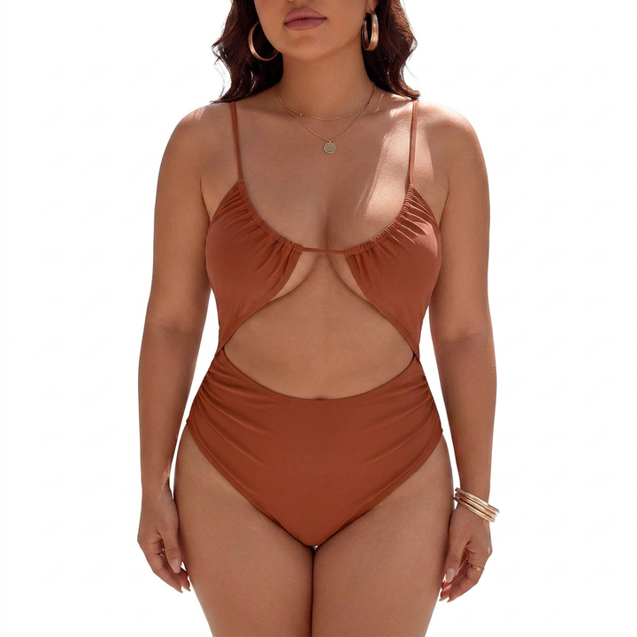 Nia | One-Piece Cut-Out Monokini with Ruched Bust