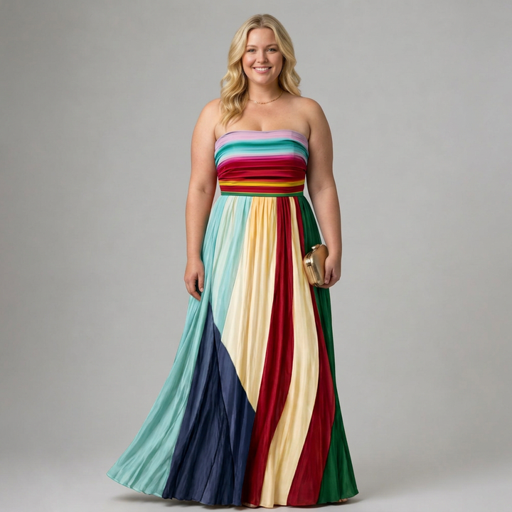 Stella &amp; Grace™ | Strapless Pleated Maxi Dress