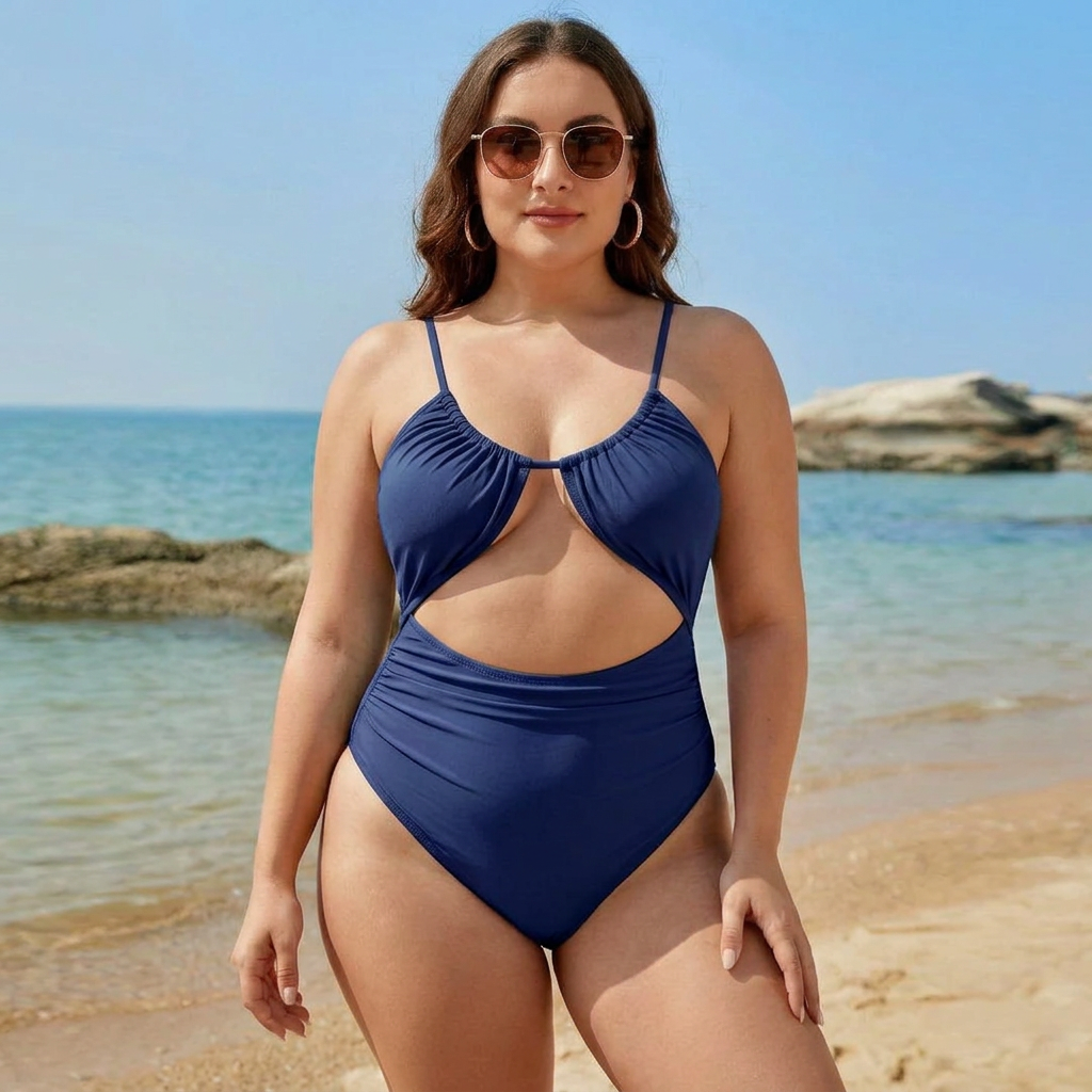 Nia | One-Piece Cut-Out Monokini with Ruched Bust