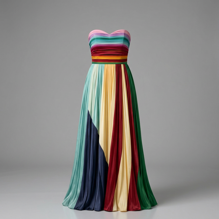 Stella &amp; Grace™ | Strapless Pleated Maxi Dress