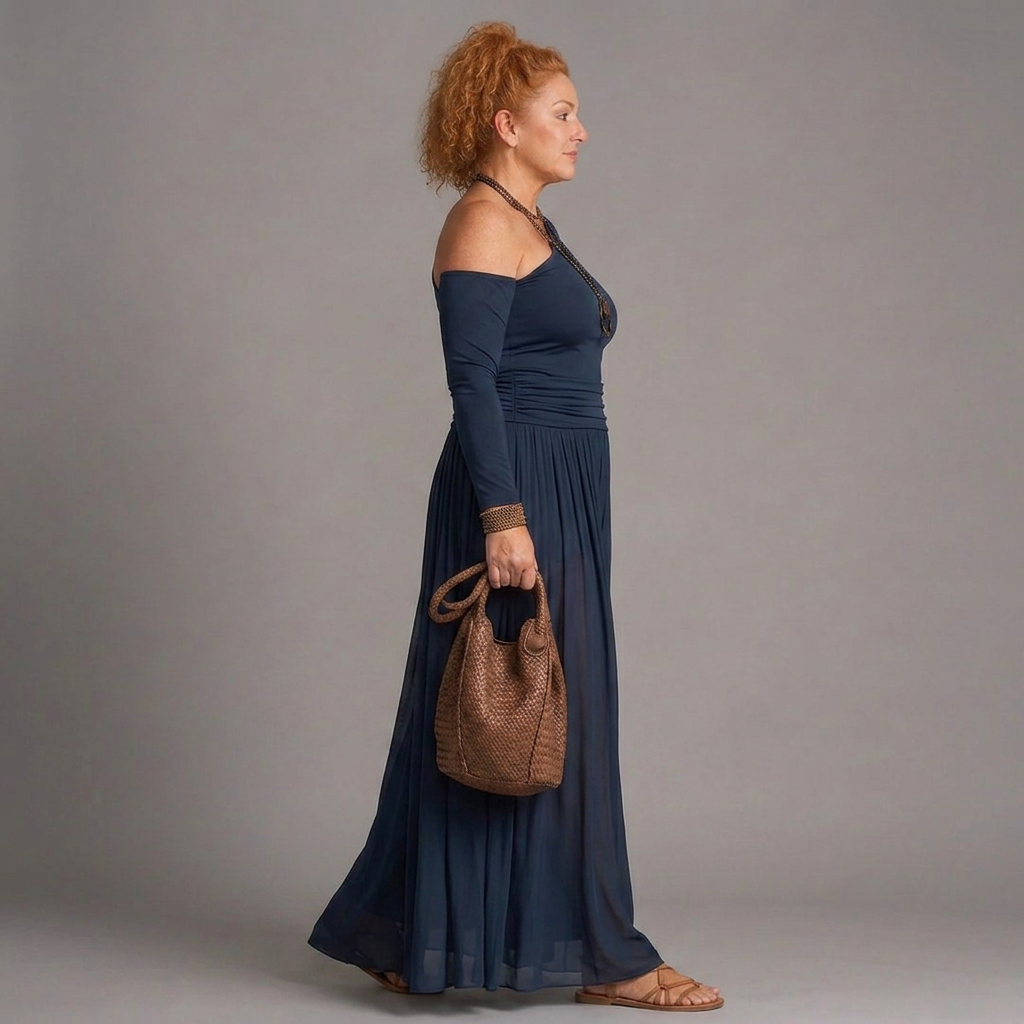 Tova | One Shoulder Fitted Top And Pleated Maxi Skirt Set