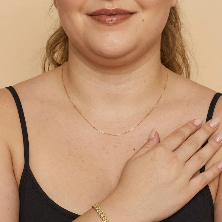 Opaline Box Necklace | Gold