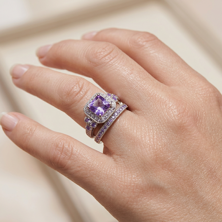 Gwen Promise Ring Set | White Gold