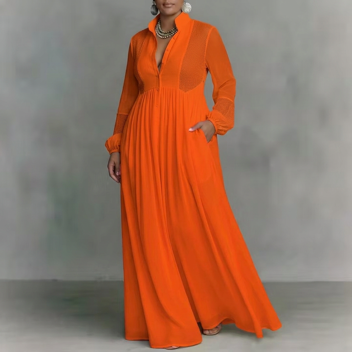 Vera French Dress: Elegant Ribbon-Tie Charm