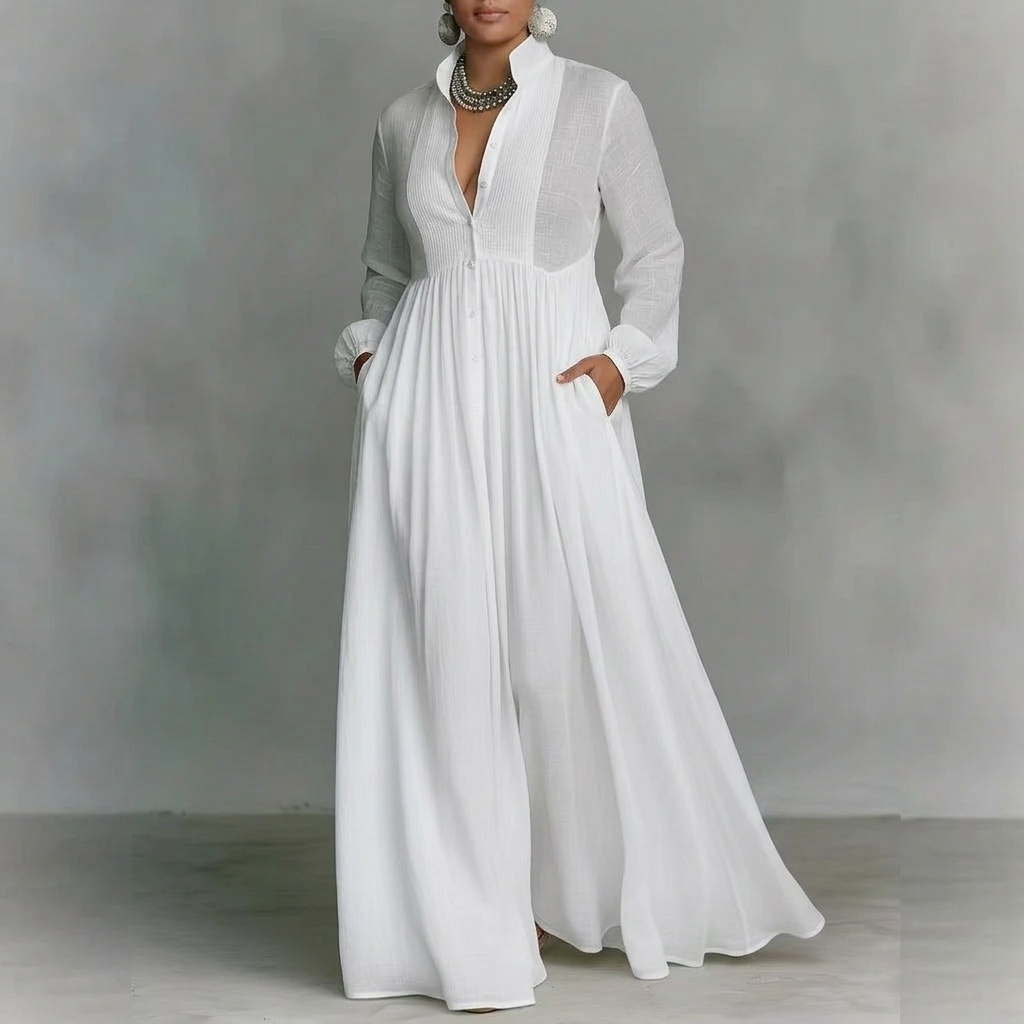 Vera French Dress: Elegant Ribbon-Tie Charm