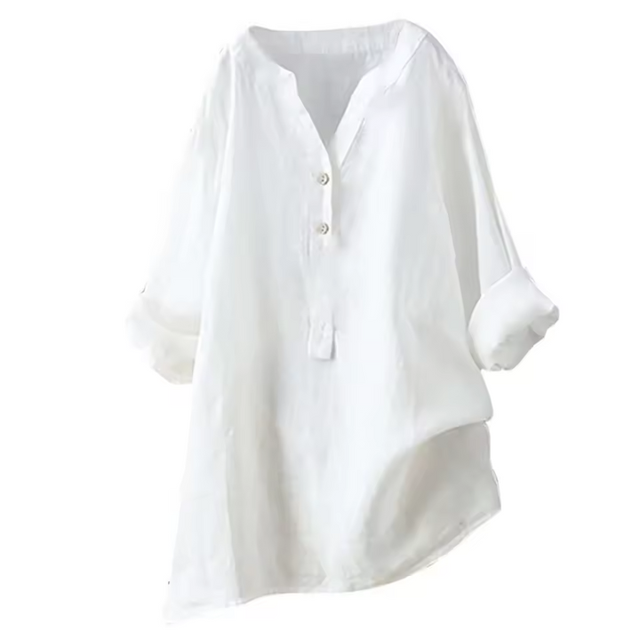 Vesper | Vintage V-neck blouse with buttons