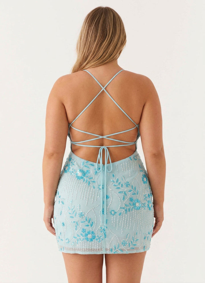 Honora - Sparkling Beaded Mini Dress
