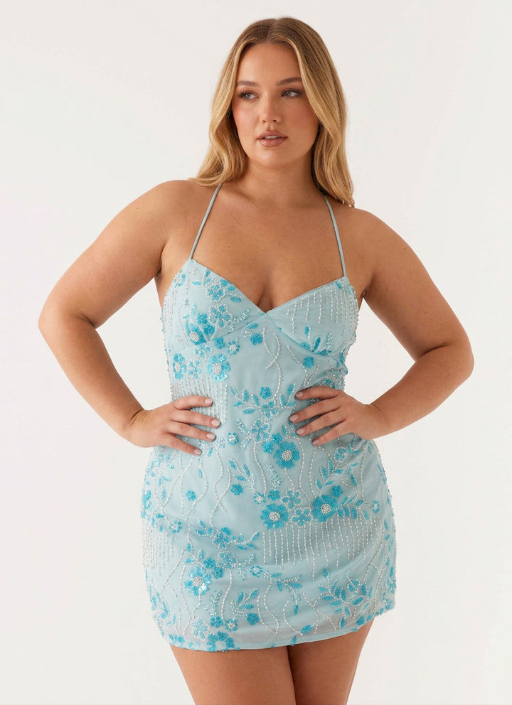 Honora - Sparkling Beaded Mini Dress