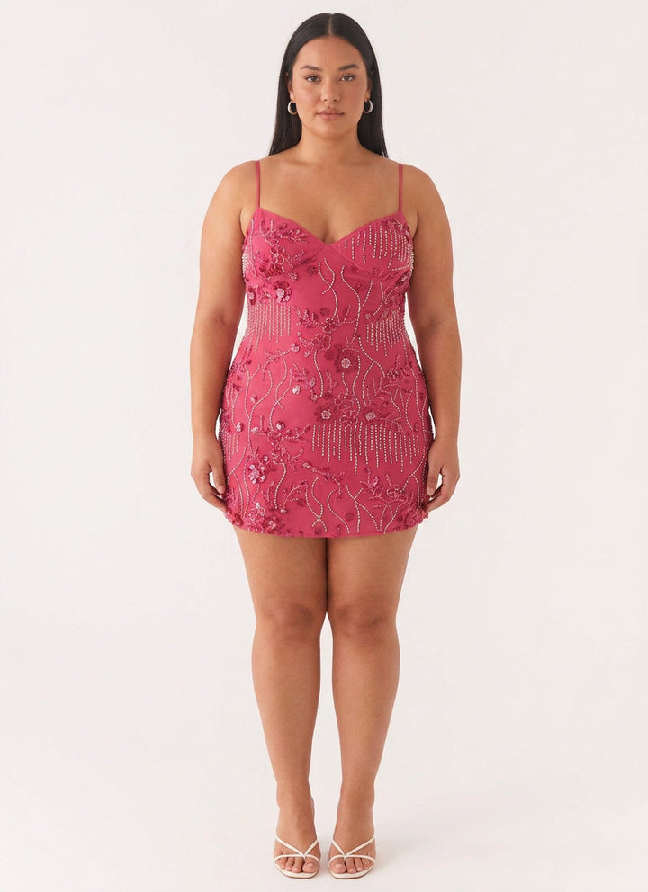Honora - Sparkling Beaded Mini Dress