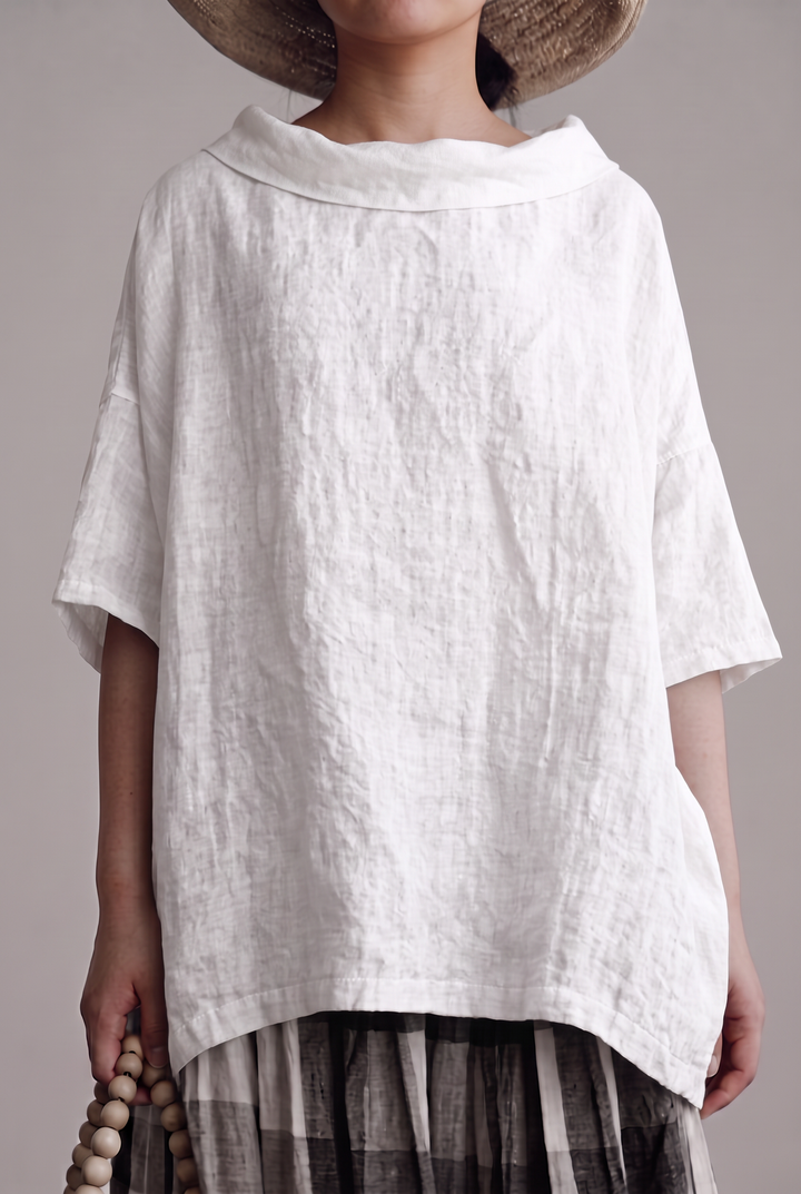Viktoria┃Oversized vintage tunic with boat neck