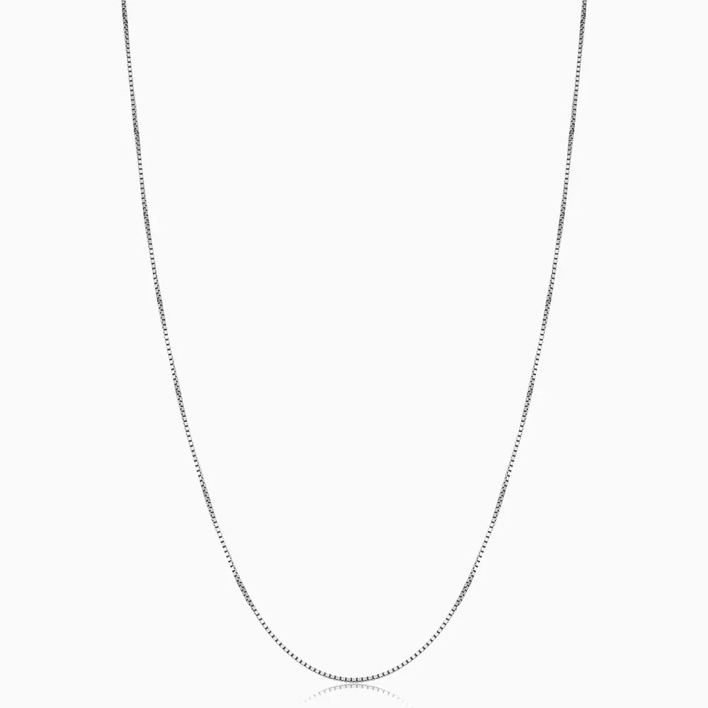 Nadya Box Necklace | White Gold