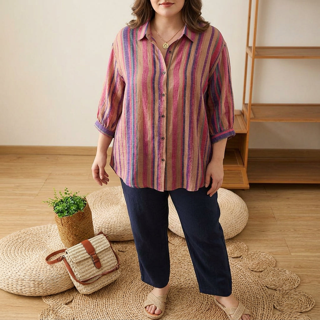 Jessamine - Cotton Digital Printed Comfort Shirt