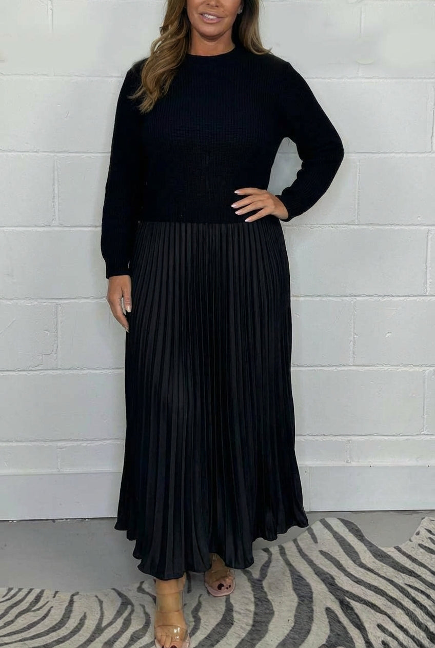 Esmé - Maxi dress with sweater and pleated skirt