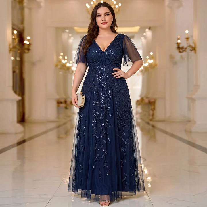 Yasmin | Enchanting Burgundy Evening Gown