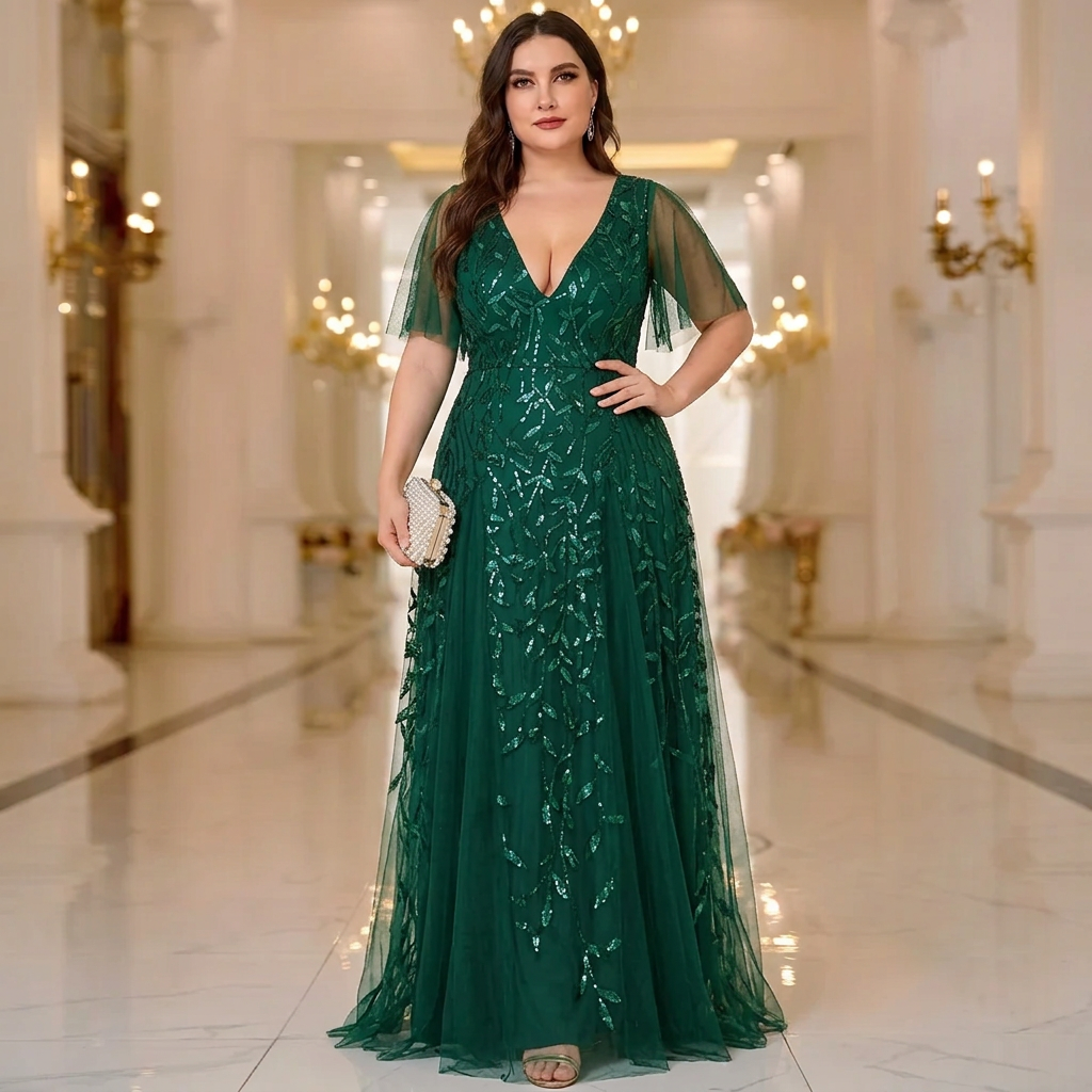 Yasmin | Enchanting Burgundy Evening Gown