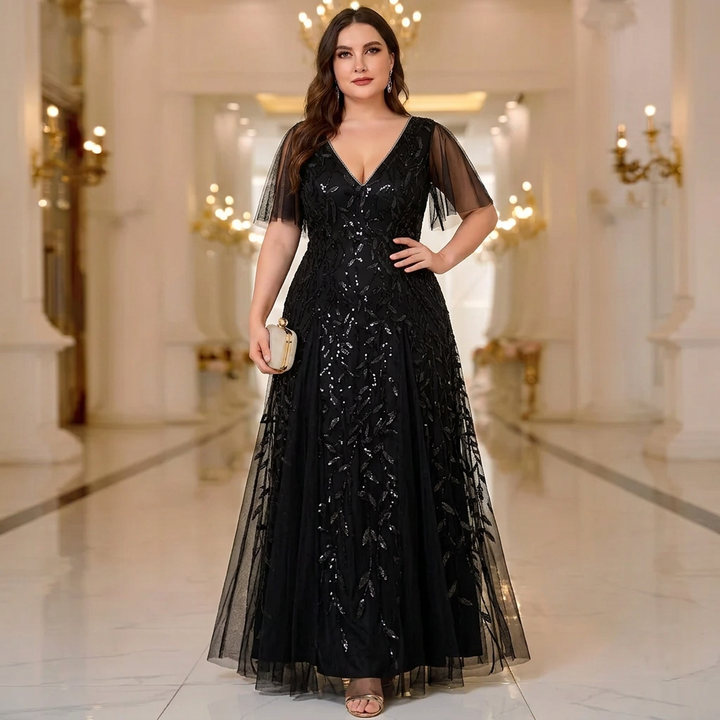 Yasmin | Enchanting Burgundy Evening Gown