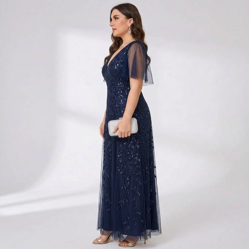 Yasmin | Enchanting Burgundy Evening Gown