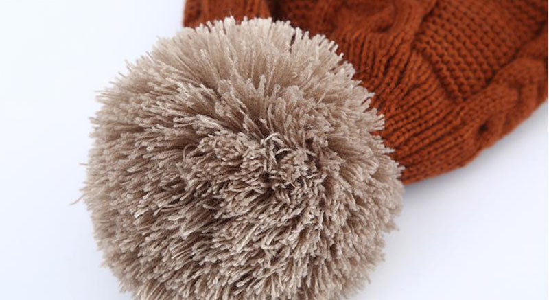 Knit beanie, face mask and neck warmer set
