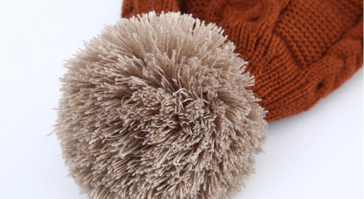 Knit beanie, face mask and neck warmer set