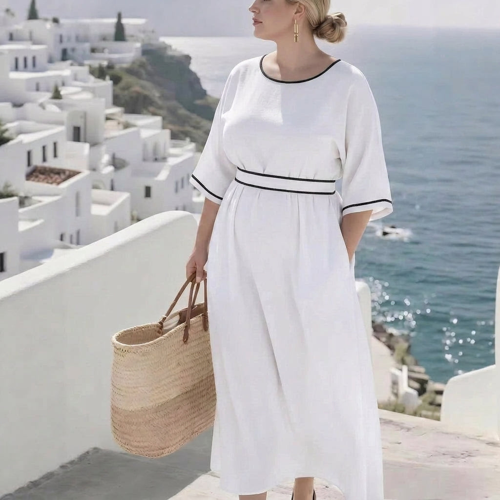 Oleander Commuter Maxi Dress: Elegant Everyday Sophistication