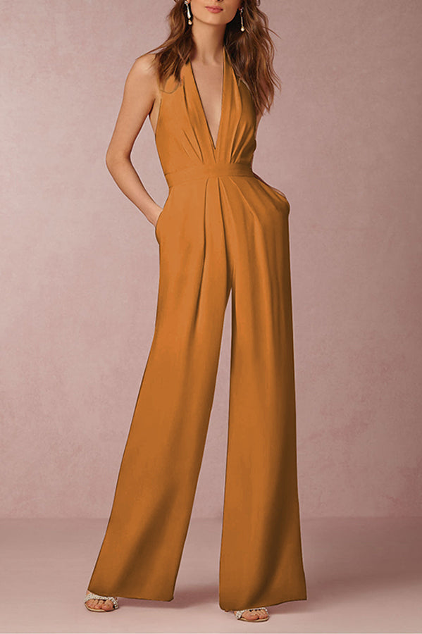Soraya - Sexy Sleeveless Halter Jumpsuit