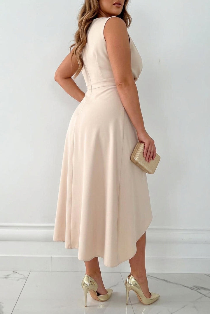 Persephone - Midi Wrap Dress with V-Neck