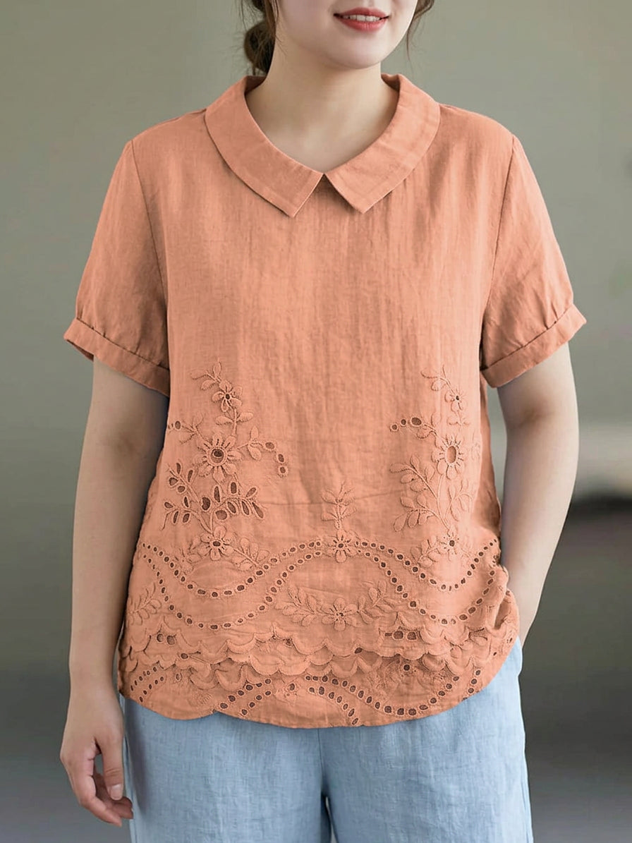 Hazel | Floral Embroidered Shirt