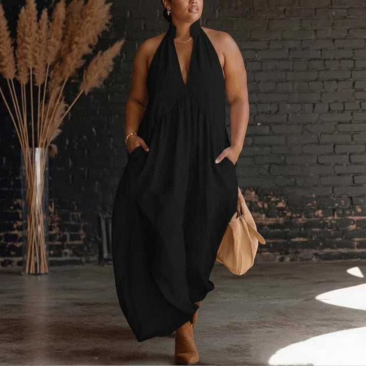 Giselle Mandarin-Collar Dress: Effortless Elegant Comfort