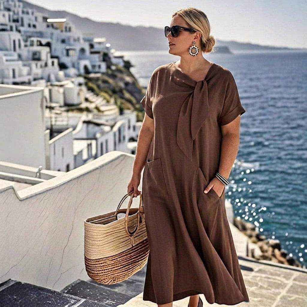 Coraline Bow Maxi Dress: Effortless Everyday Elegance