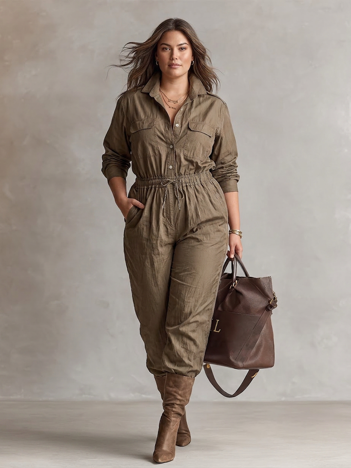 Kaia - Collar Button Jumpsuit
