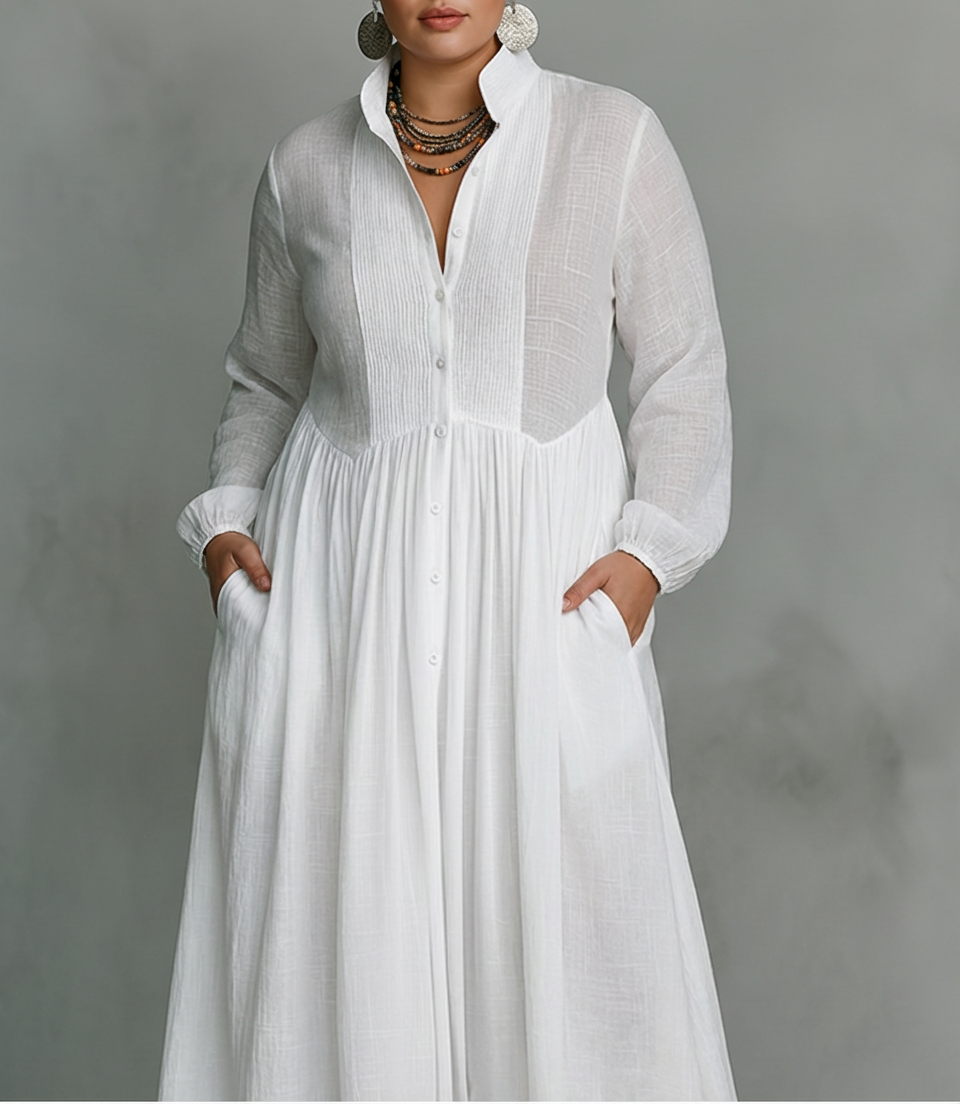 BRIA | MINIMALIST PATCHWORK MAXI DRESS
