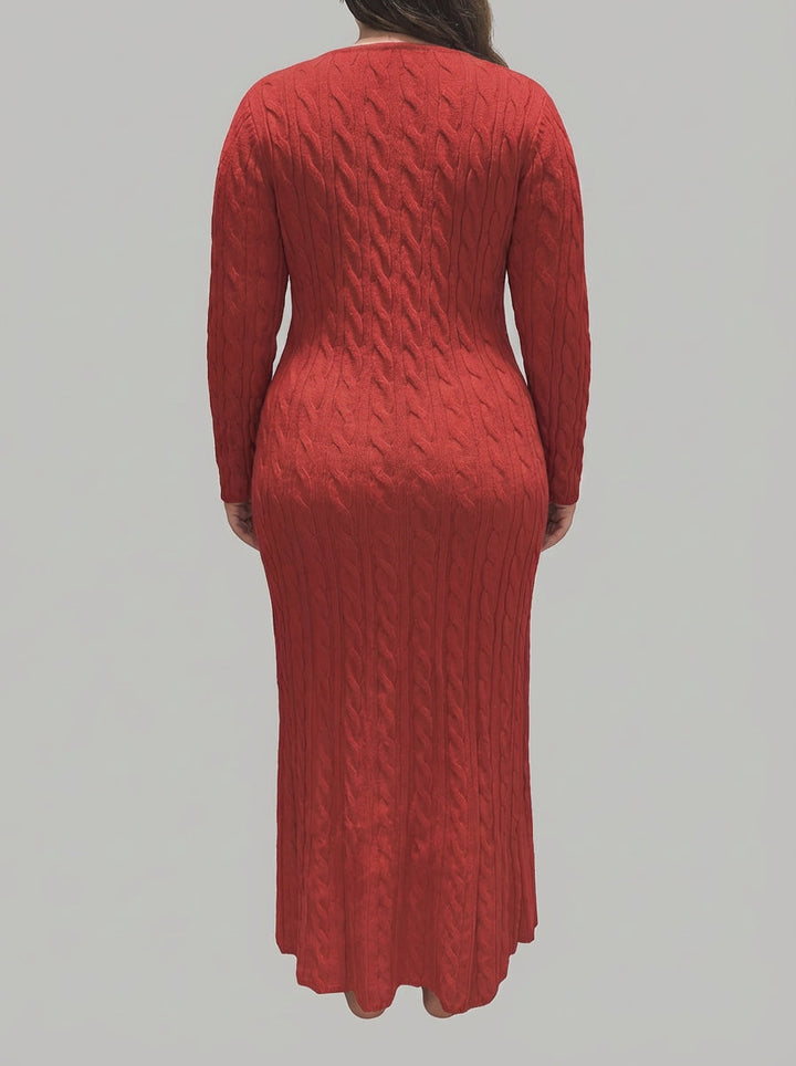 Mei | Cozy Cable-Knit Maxi Dress