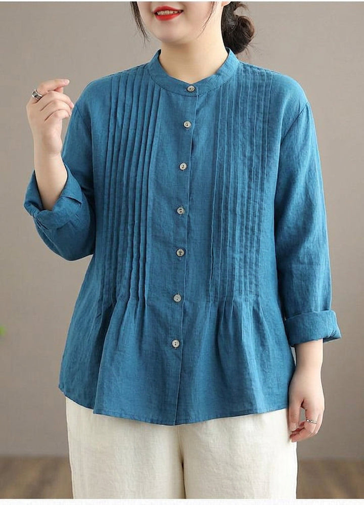 Cosima - Organic White Linen Shirt Tunics Women Ramie Blouse