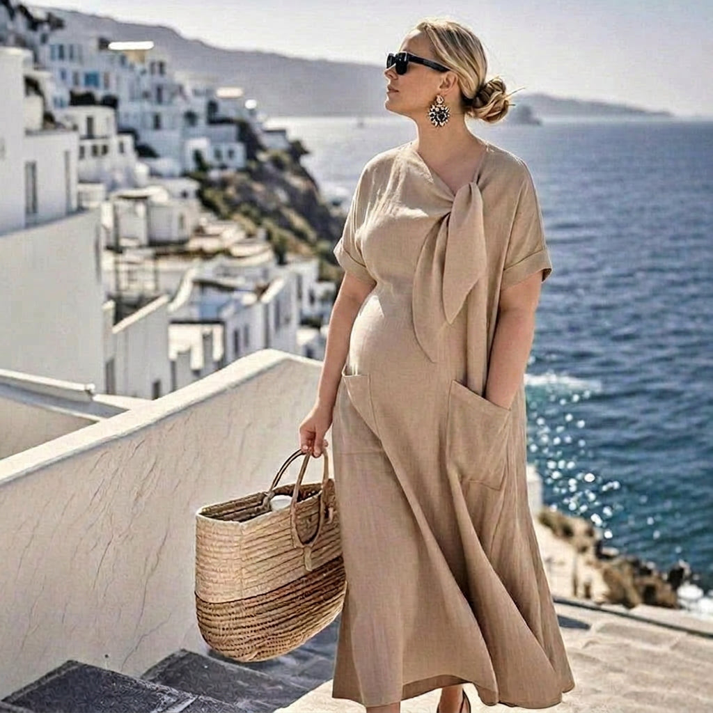 Maybelle Bow Maxi Dress: Effortless Everyday Elegance