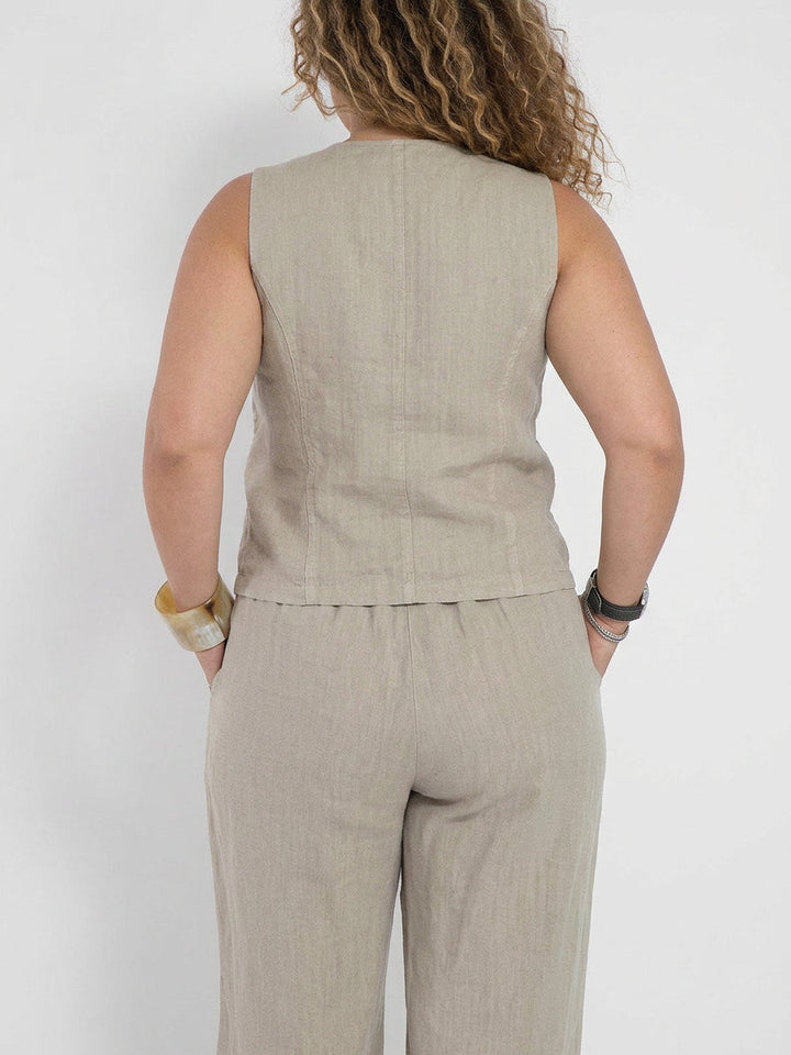 Seraphina – Co-ord Set Elegant Two-Piece With Waistcoat &amp; Pants Wide-Leg