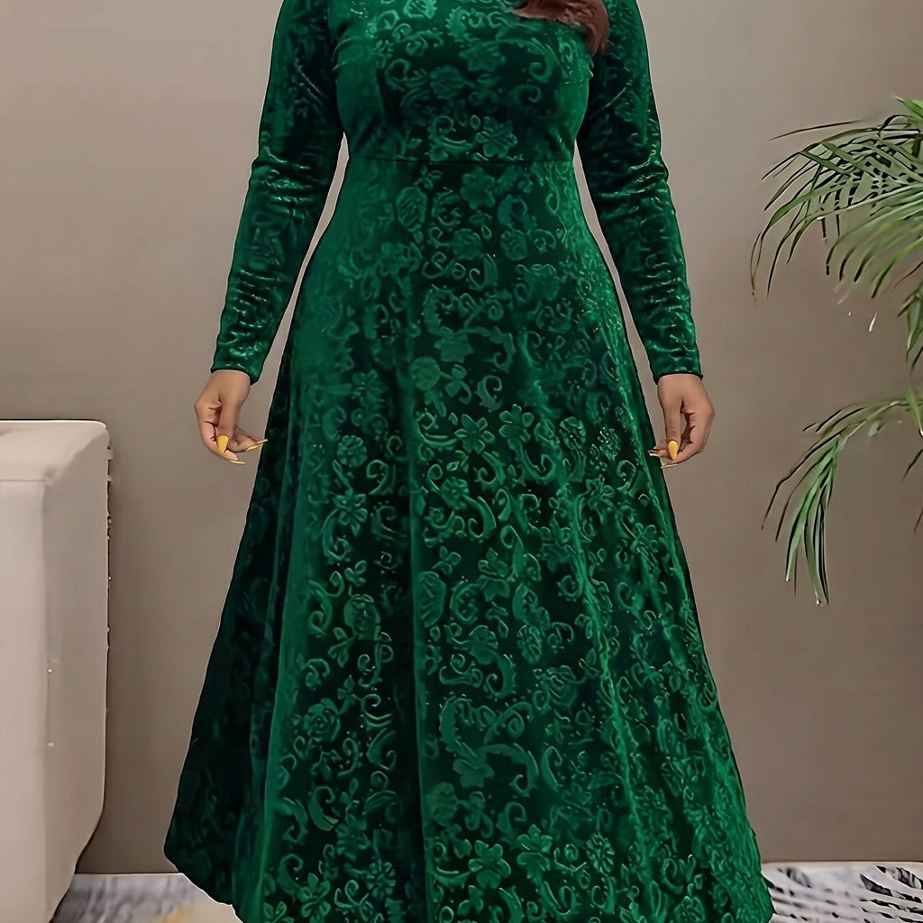 Evadne | Elegant Patterned Maxi Dress
