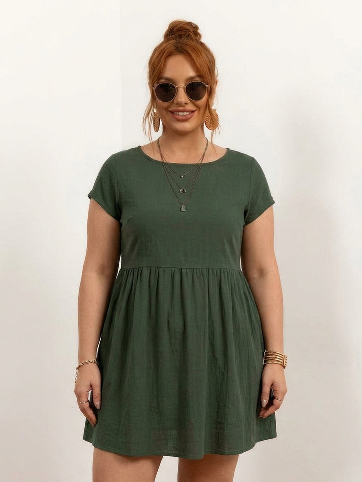 Yvaine - Capped-sleeve Midi Dress
