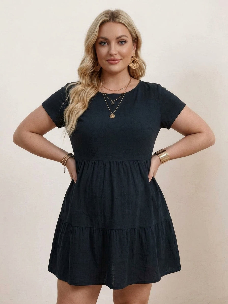 Yvaine - Capped-sleeve Midi Dress