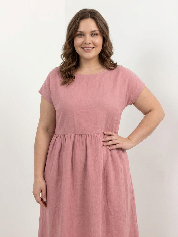 Yvaine - Capped-sleeve Midi Dress