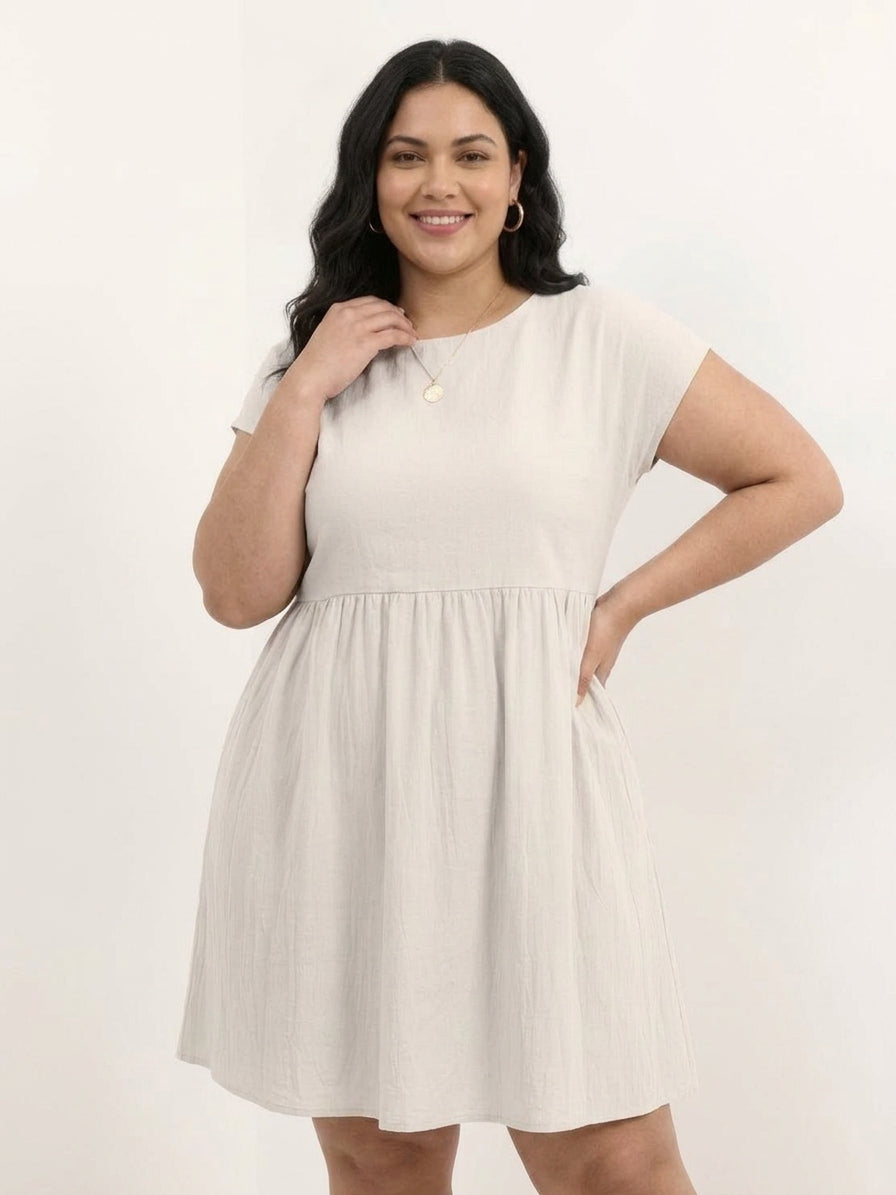 Yvaine - Capped-sleeve Midi Dress