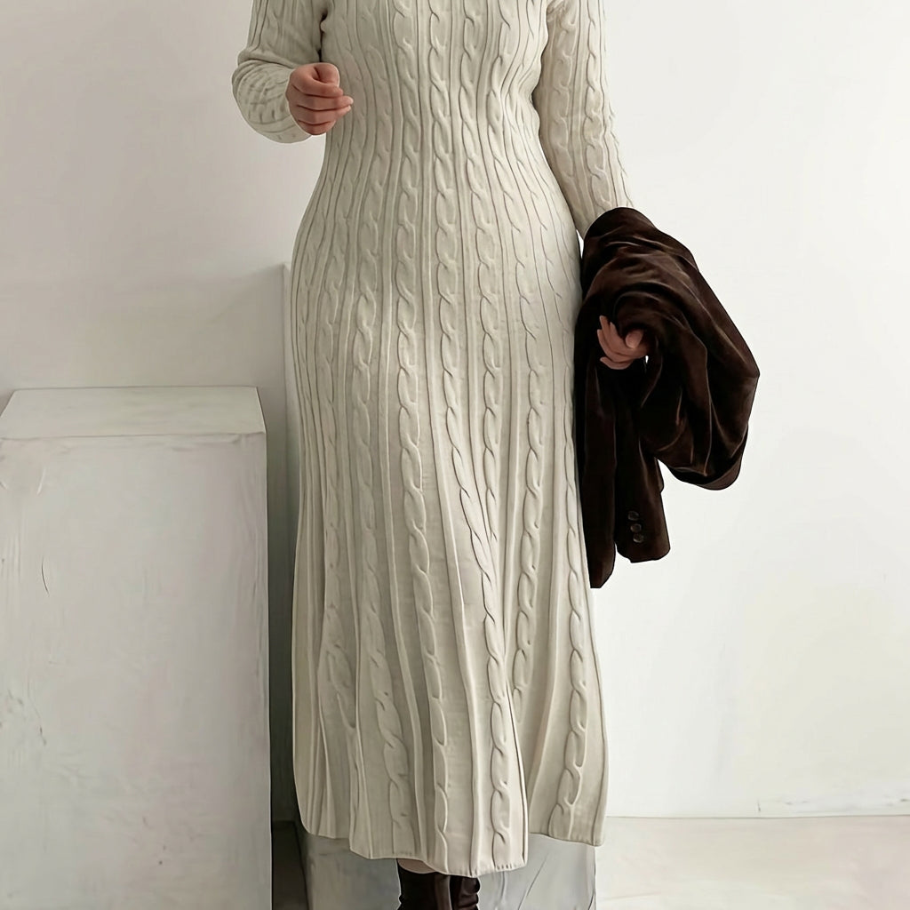 Mei | Cozy Cable-Knit Maxi Dress