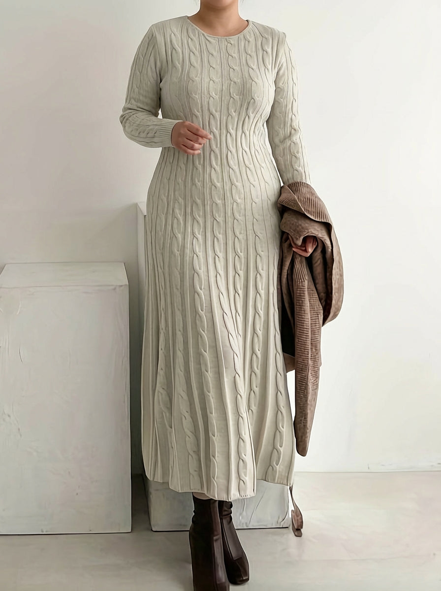 Mei | Cozy Cable-Knit Maxi Dress