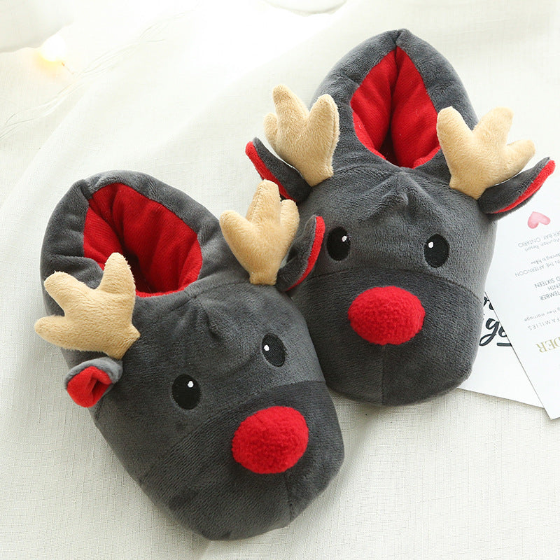 Cute Reindeer Christmas Slippers in Super Soft Fleece