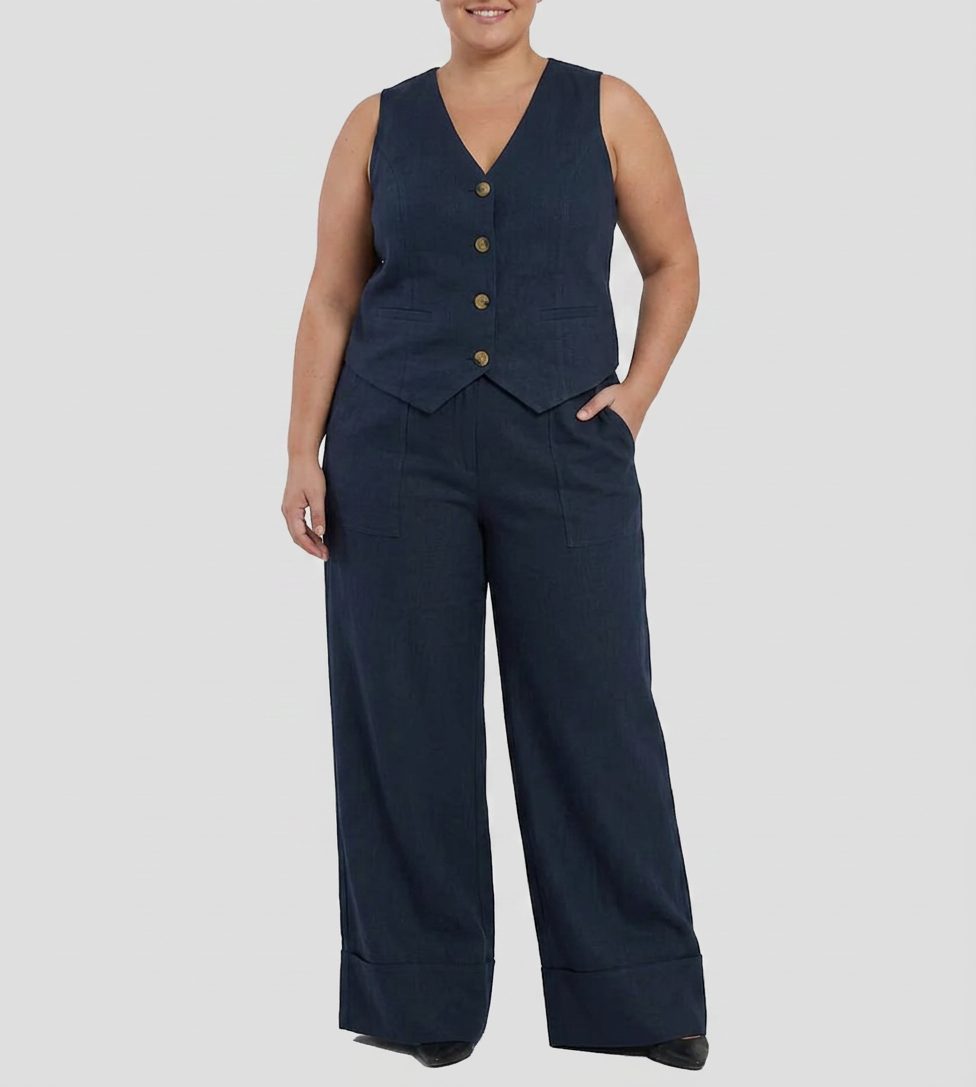 Seraphina – Co-ord Set Elegant Two-Piece With Waistcoat &amp; Pants Wide-Leg
