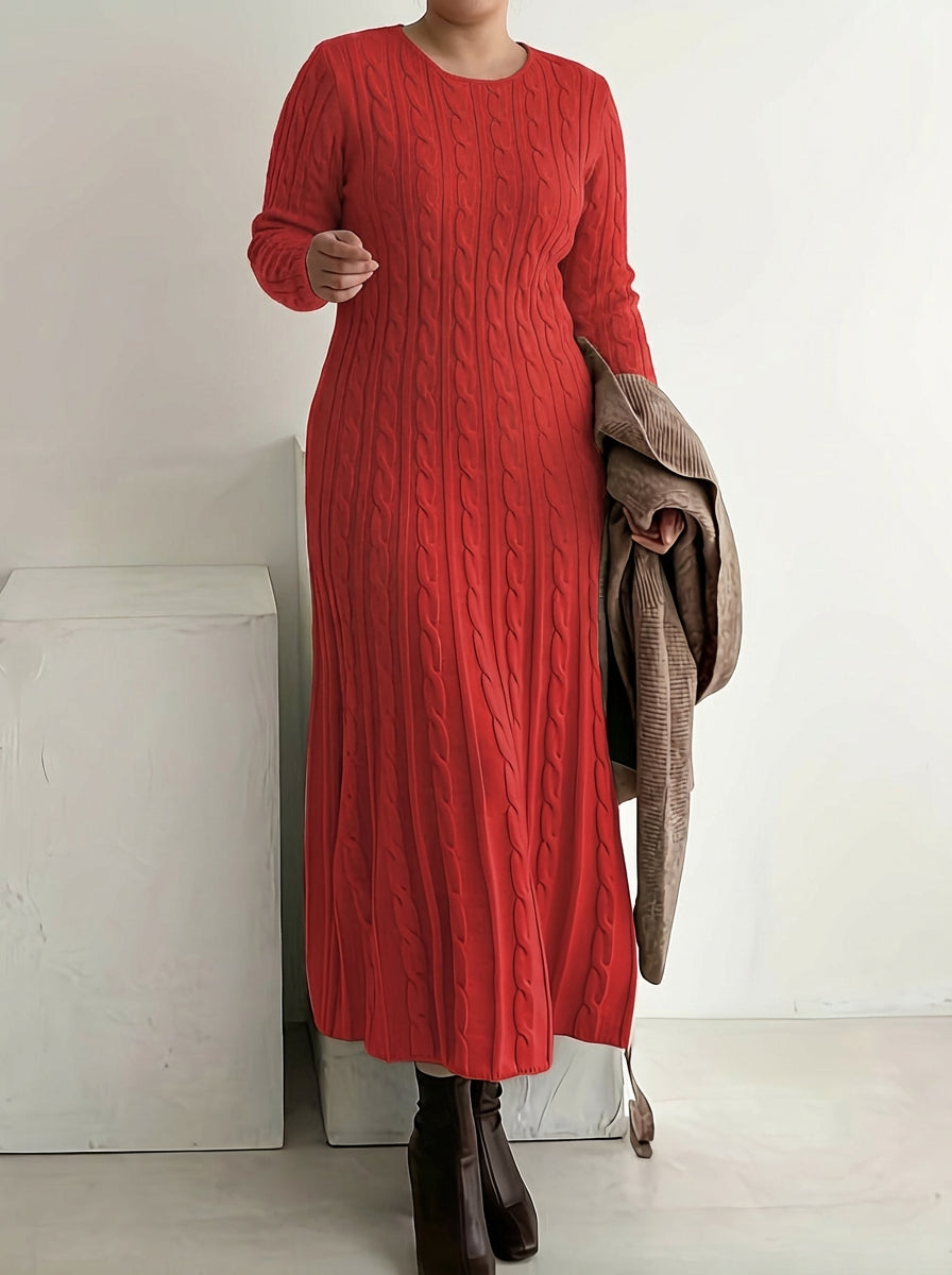 Mei | Cozy Cable-Knit Maxi Dress