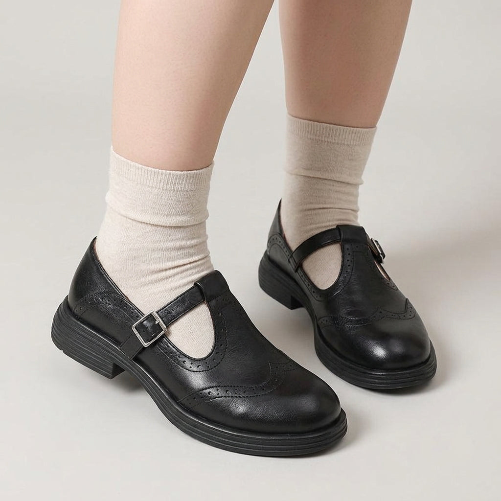 Odette | Leather Mary Janes