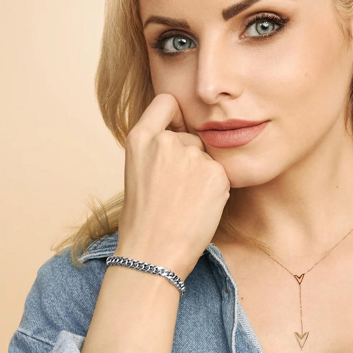 Juniper Cuban Bracelet | White Gold