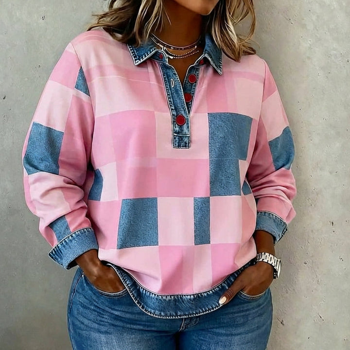 Vintage Checkered Sweatshirt