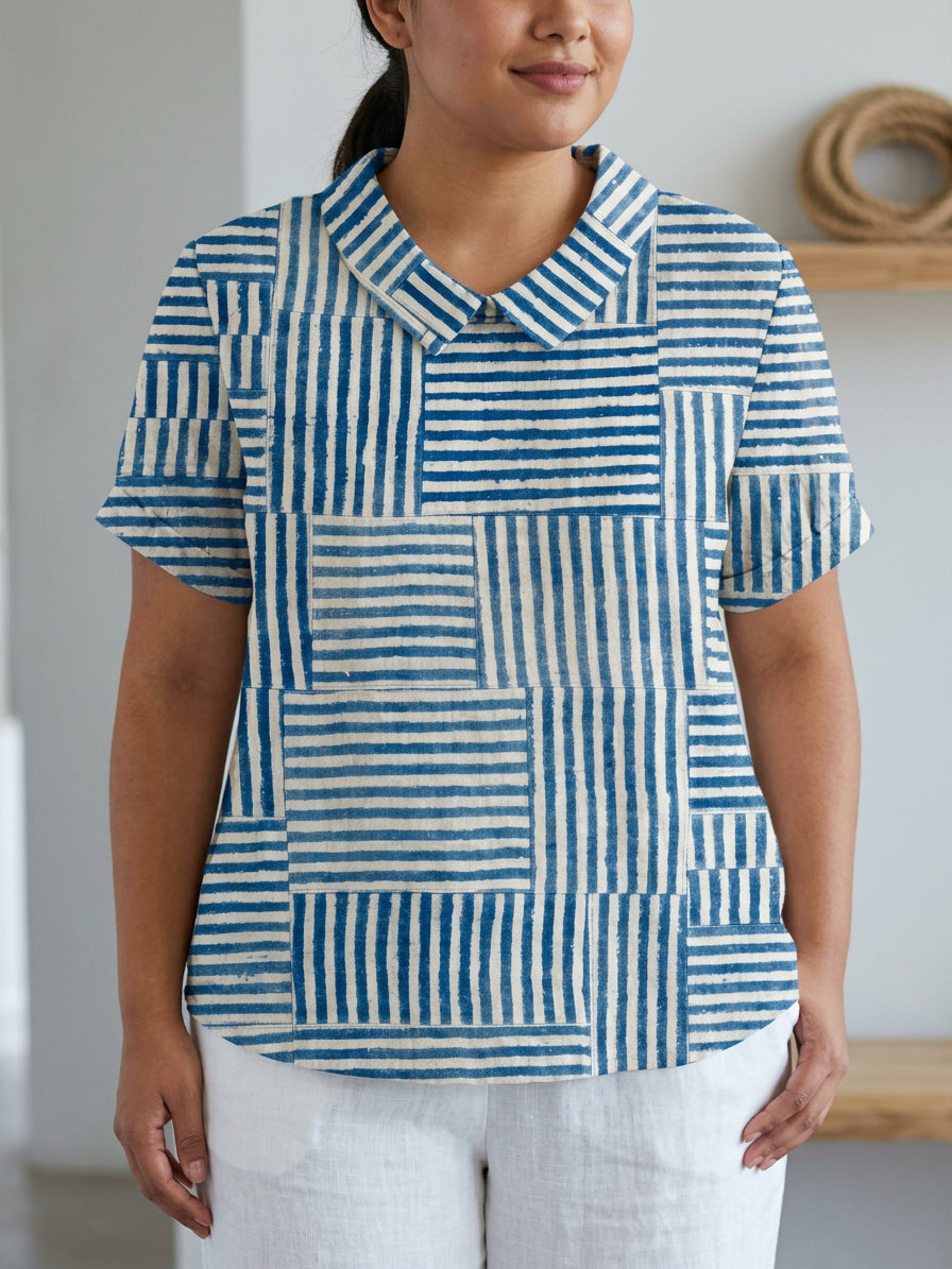 Anaïs | Striped Patchwork Shirt