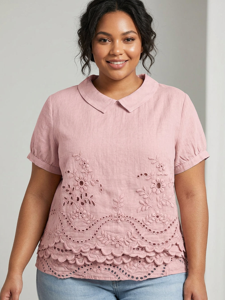 Hazel | Floral Embroidered Shirt